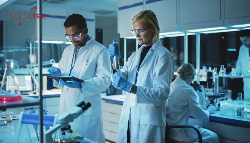 Technicians working in a lab.